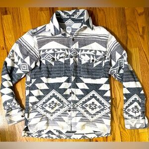 Urban Outfitters Southwest Shacket Shirt Jacket Jacquard Cotton Flannel Mens S